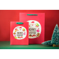 Custom Christmas Shopping Packing Paper Gift Bag